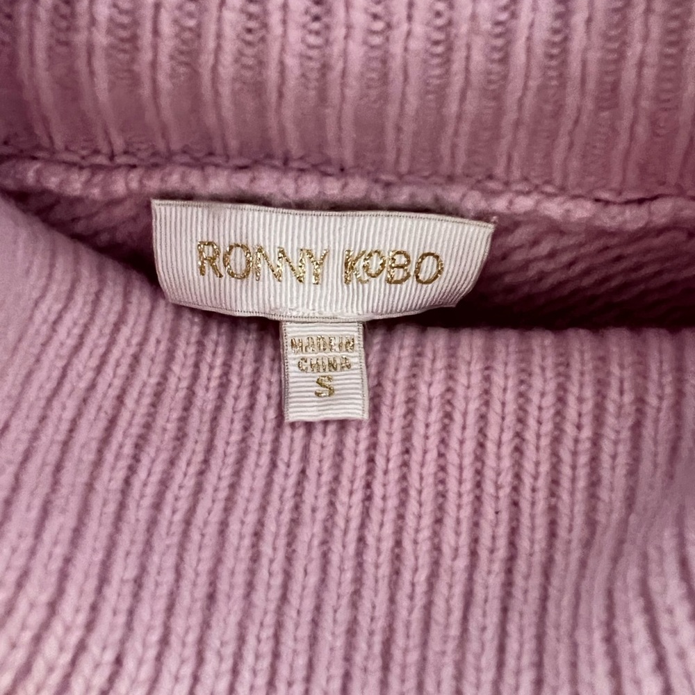 Ronny Kobo Onyx Knit Crop Turtleneck - Picture 9 of 12
